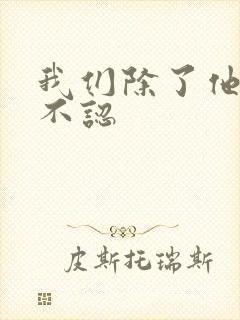 我们除了他谁都不认