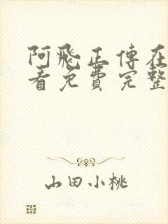 阿飞正传在线观看免费完整版高清