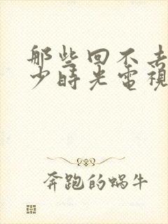 那些回不去的年少时光电视剧播出