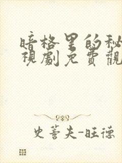 暗格里的秘密电视剧免费观看完整封面