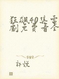 狂飙40集电视剧免费看全集