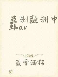 亚洲欧洲中文日韩av