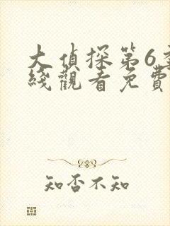 大侦探第6季在线观看免费版高清