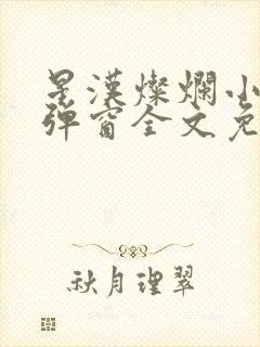 星汉灿烂小说无弹窗全文免费阅读