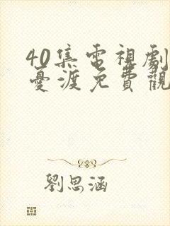 40集电视剧无忧渡免费观看