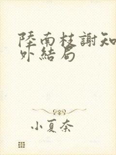 陆南枝谢知衡番外结局封面