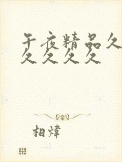 午夜精品久久久久久久久