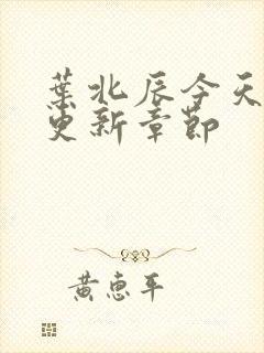 叶北辰今天最新更新章节