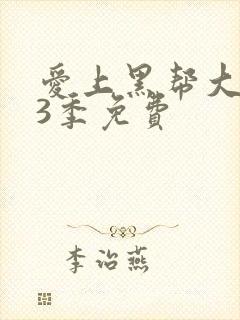 爱上黑帮大佬第3季免费