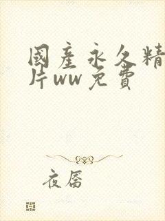 国产永久精品大片ww免费封面