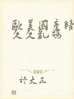 欧美国产精品久久久乱码封面