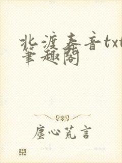 北渡春音txt笔趣阁