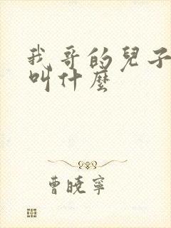 我哥的儿子叫我叫什么