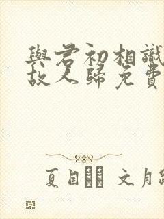 与君初相识恰似故人归免费观看完整版