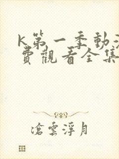 k第一季动漫免费观看全集封面