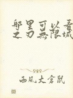 哪里可以看鬼灭之刃无限城