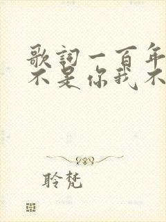 歌词一百年前你不是你我不是我