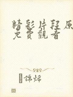 精彩片段原声版免费观看封面