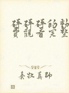 砰砰砰的动漫免费观看完整版高清网