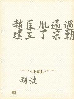 赵匡胤通过什么建立了宋朝