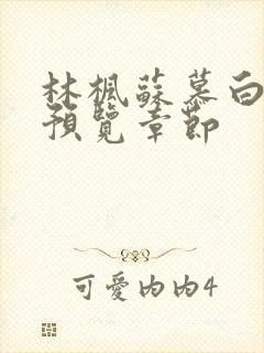 林枫苏慕白超前预览章节