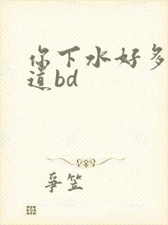 你下水好多下水道bd