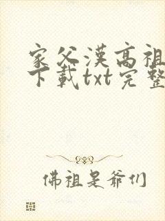 家父汉高祖小说下载txt完整
