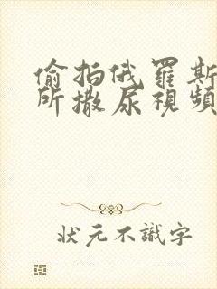 偷拍俄罗斯女厕所撒尿视频