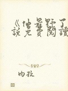 《他最野了》小说免费阅读