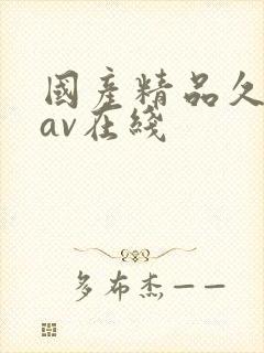 国产精品久久久av在线