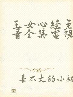 玉女心经免费观看全集电视剧高清免费封面