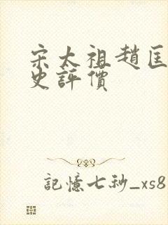 宋太祖赵匡胤历史评价