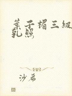 叶子楣三级露全乳照