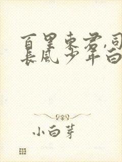 百里东君,司空长风少年白马醉春风封面