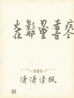 火影忍者疾风传在哪里看全集