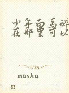 少年白马醉春风在哪里可以免费看