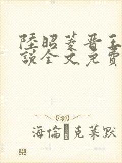 陆昭菱晋王的小说全文免费阅读最新章节