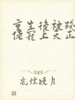 重生后被残疾大佬宠上天正版