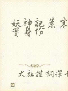 妖神记叶寒的真实身份