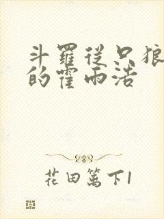 斗罗从只狼归来的霍雨浩