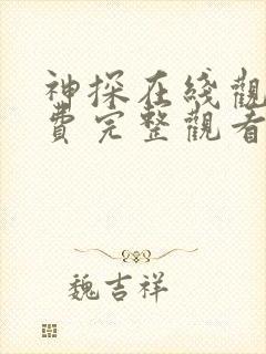 神探在线观看免费完整观看封面