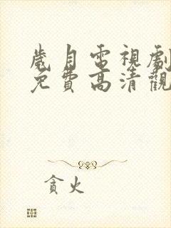 岁月电视剧全集免费高清观看完整版封面