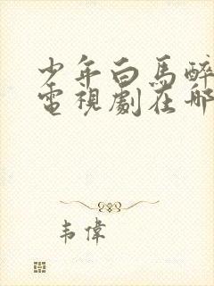 少年白马醉春风电视剧在哪看封面