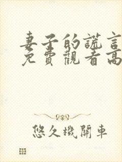 妻子的谎言全集免费观看高清