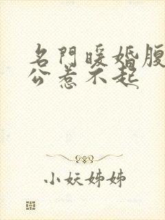 名门暖婚腹黑老公惹不起封面