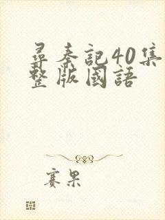 寻秦记40集完整版国语