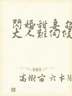 闪婚甜妻 总裁大人难伺候