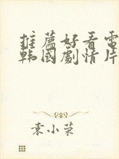 推荐好看电视剧韩国剧情片