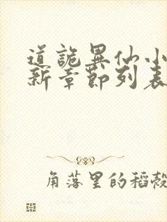 道诡异仙小说最新章节列表免费封面