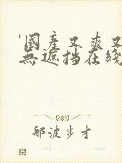 '国产又爽又黄无遮挡在线视频,观看